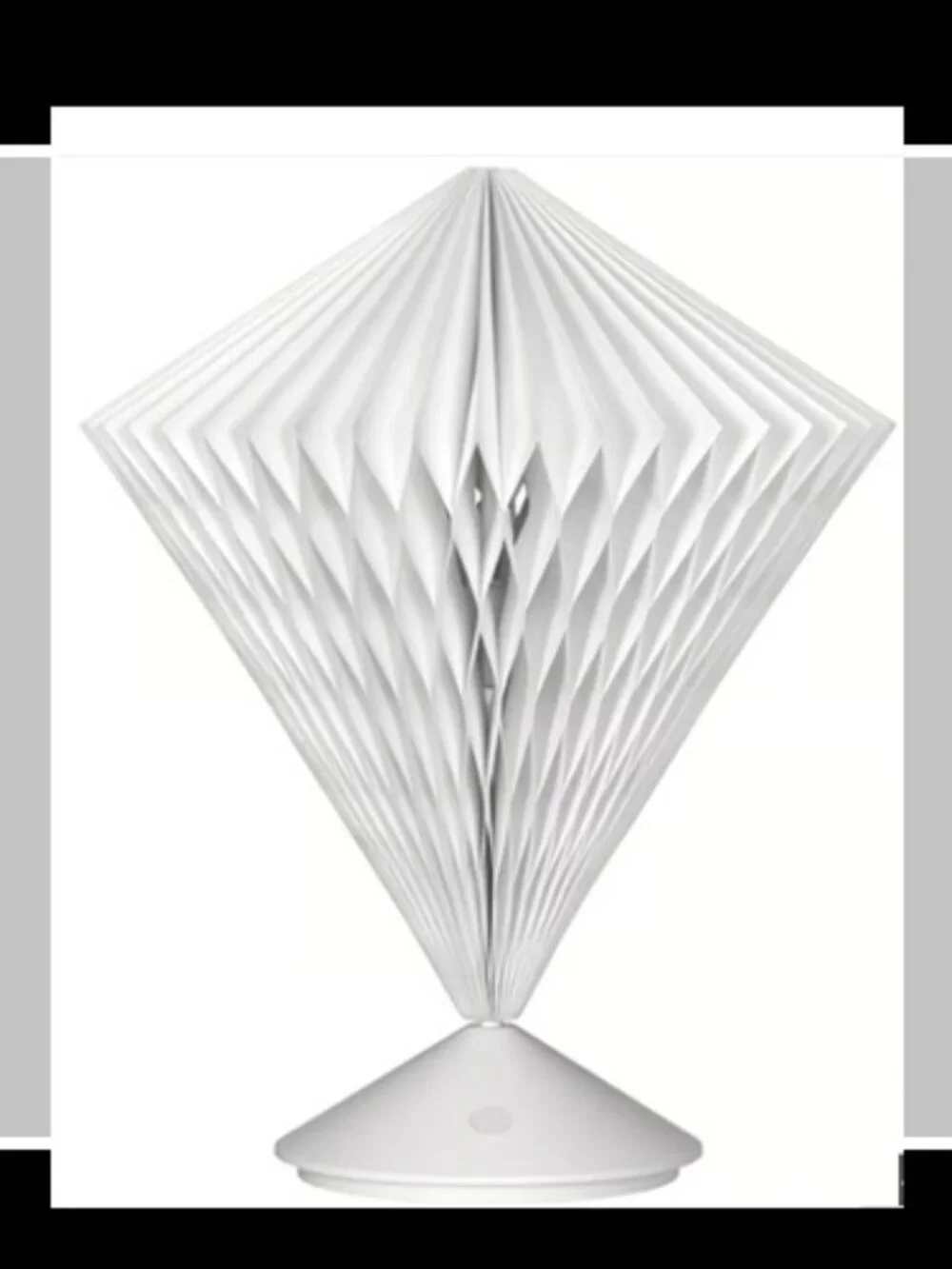 IKEA STRÅLA LED Pleated Diamond-Shaped Table Lamp, White, 106.066.40
